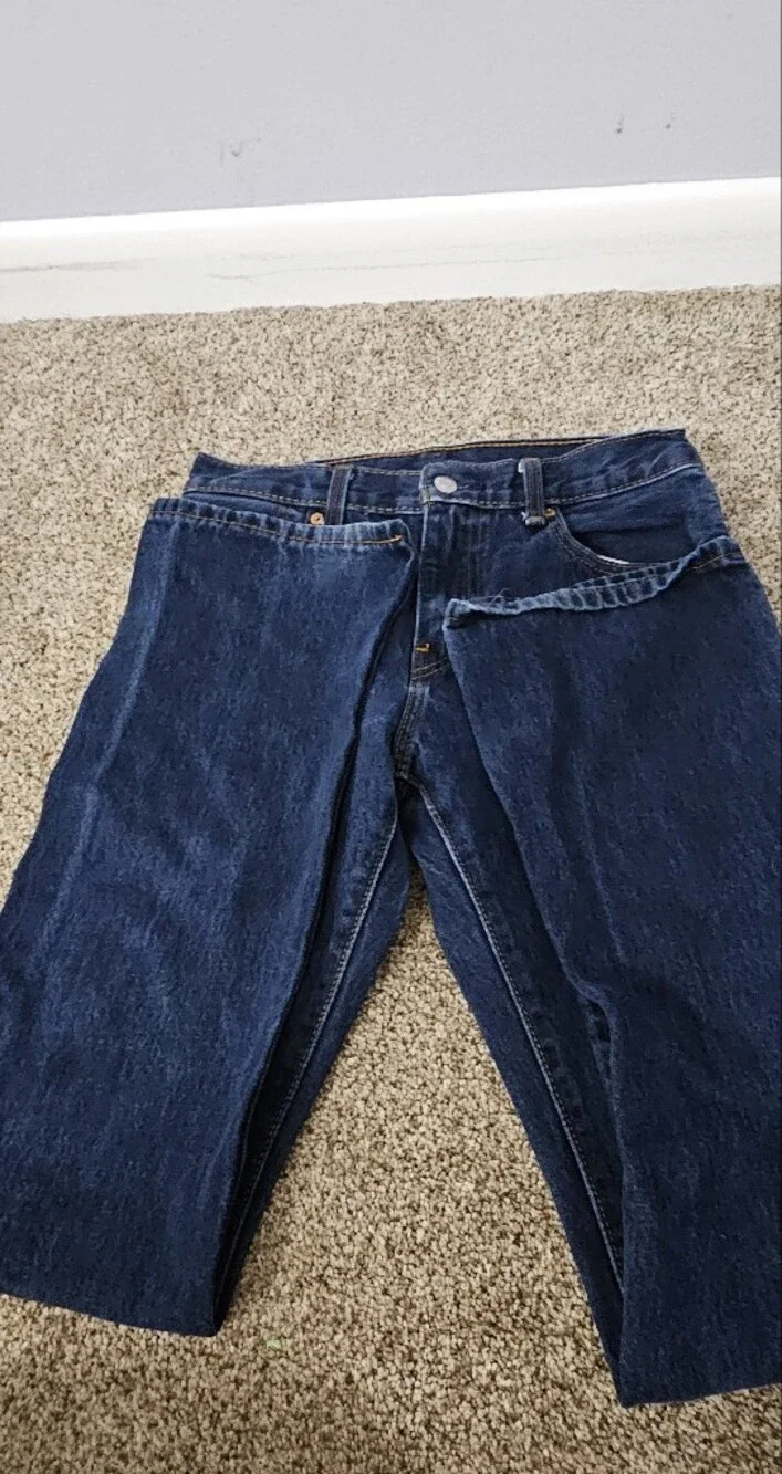Levi's Dark Blue Straight Fit Men's Jeans - Picture 4 of 4
